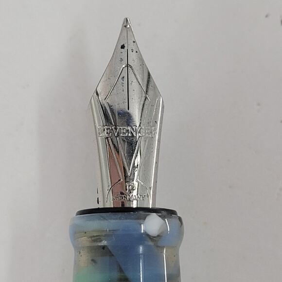 Levenger True Writer Sea Glass Fountain Pen Turquoise Vintage Writing Gift - Picture 4 of 9